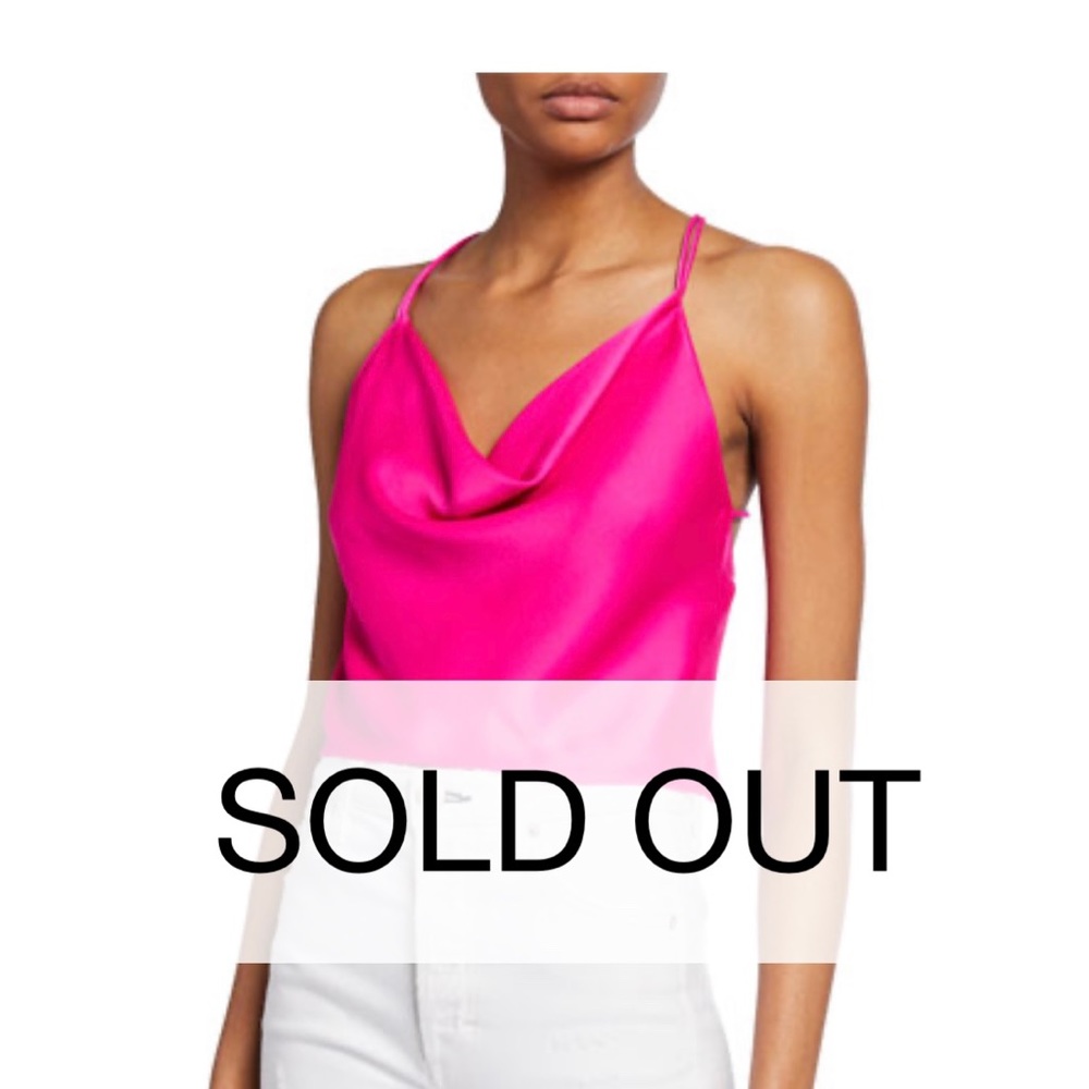 Jay Godfrey hot pink handkerchief crop